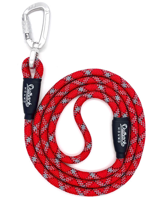 Swivel All-Terrain Dog Leash - Red - Outback Hound